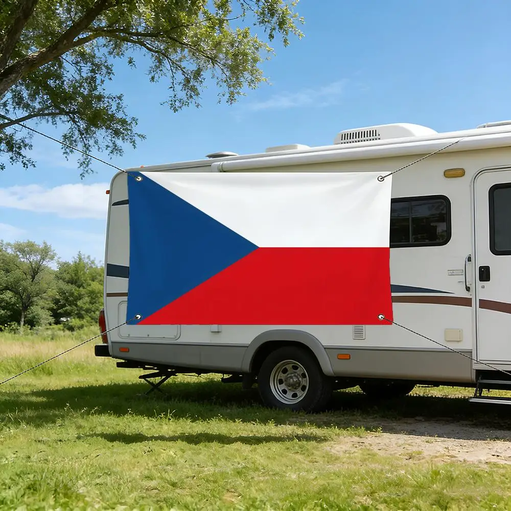 Czech Republic Flags Horizontal High Density Knitted Fabric European Simple For Durable Outdoor Indoor Use view 4