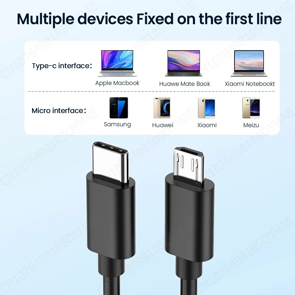 C타입 to 마이크로 USB 케이블, 고속 USB C타입 어댑터, 삼성, 화웨이, 샤오미, 원플러스, 맥북 프로, OTG 휴대폰용