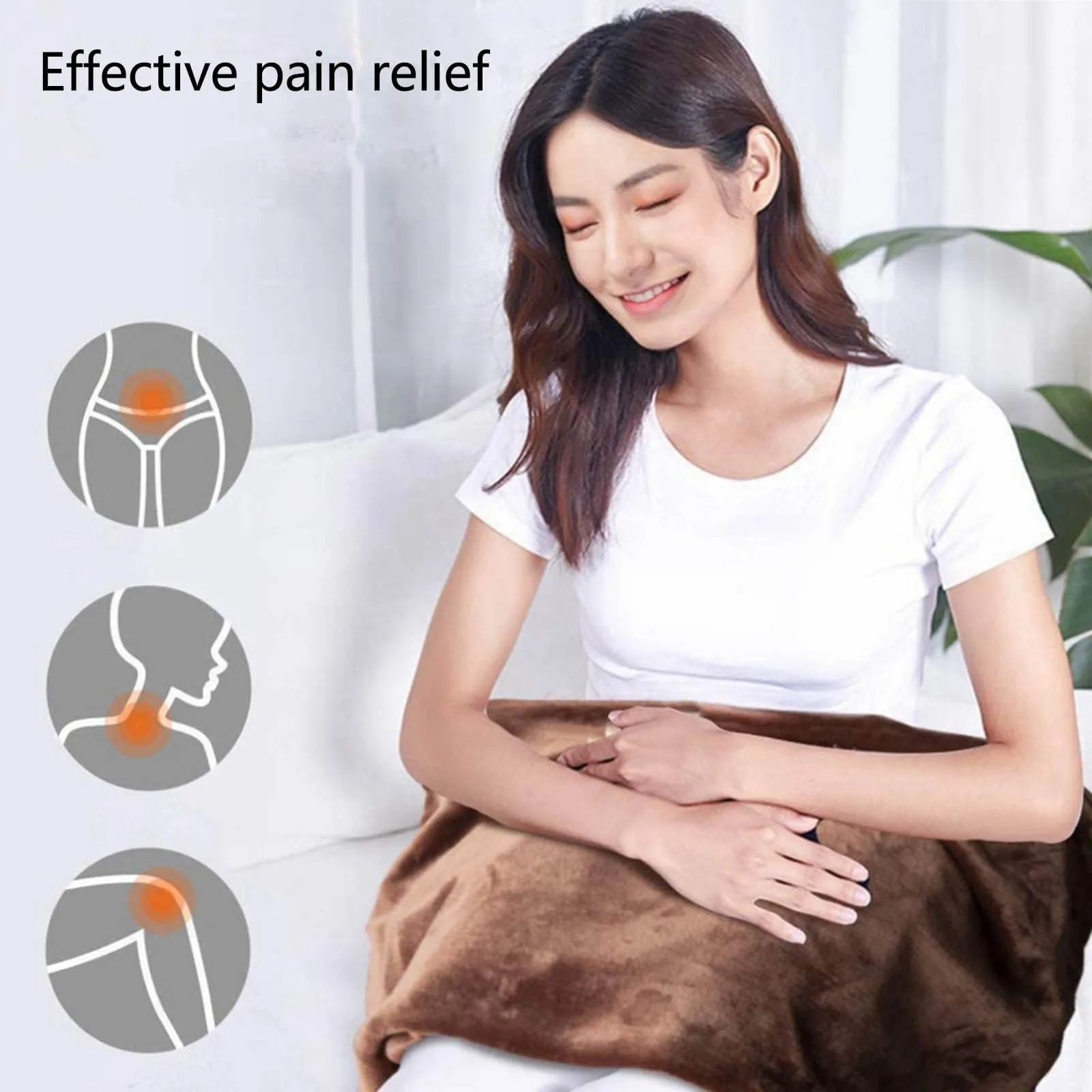 

USB-Powered Electric Heated Lap Blanket Soft Warming Shawl for Outdoor Camping Fishing Office Travel Winter Cozy Accessory