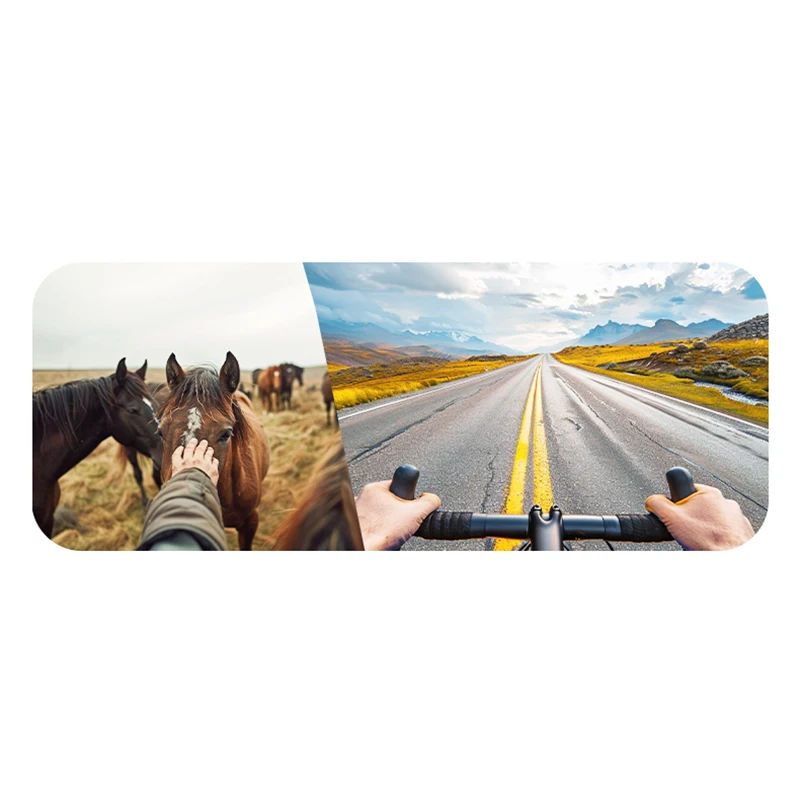 Zestaw Uniwersalny do Kamery Sportowej: Pasek na Głowę, Pasek na Klatkę Piersiową, Regulowane Uchwyty do Telefonu i Kamery Sportowej