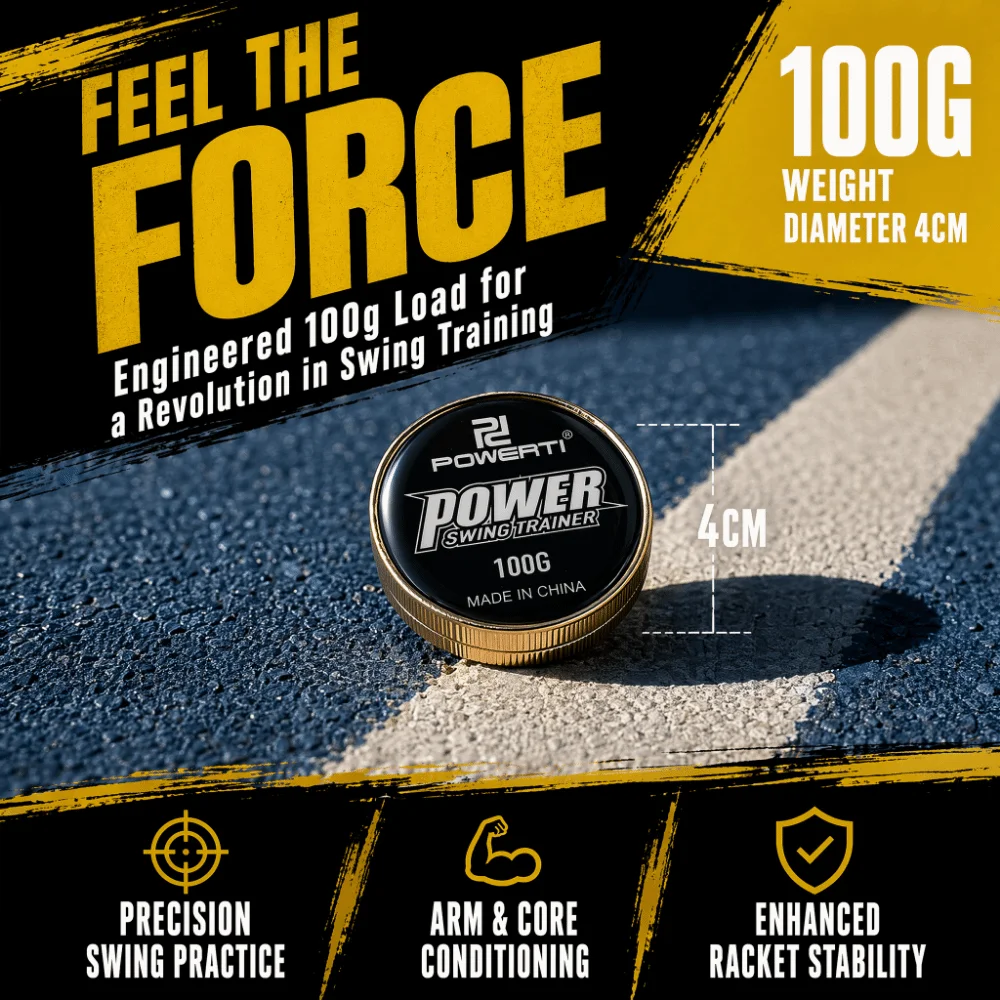 100g Tennis Racket Weight Copper Plated Screw-On Swing Weight Ridged Edge Black Gold Tone Swing Trainer Forehand Practice