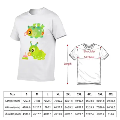 Baby Caterpillar T-shirt, roliga bomulls-t-shirts för män, casual T-shirt 6 best sales larvmän - №6