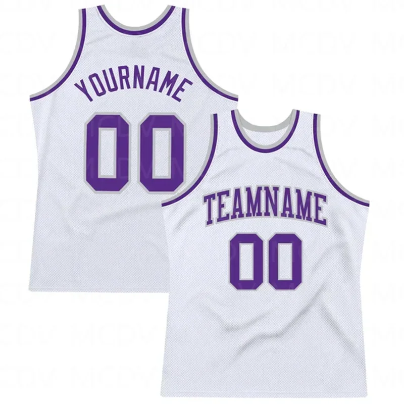 Custom White Silver Gray-Light Blue Authentic Throwback  3D Print Team Name Number Vest Game Practice Clothes Adult/Youth