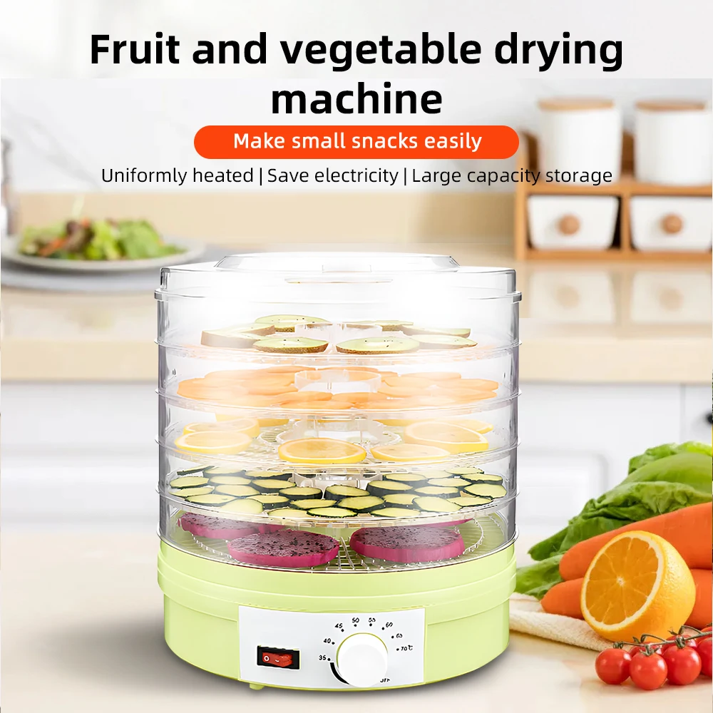 Dehydrators for Food and Jerky with 5 Drying Racks 350W 35-70℃ Fruit Dehydrator with Over Temperature Safety Protection