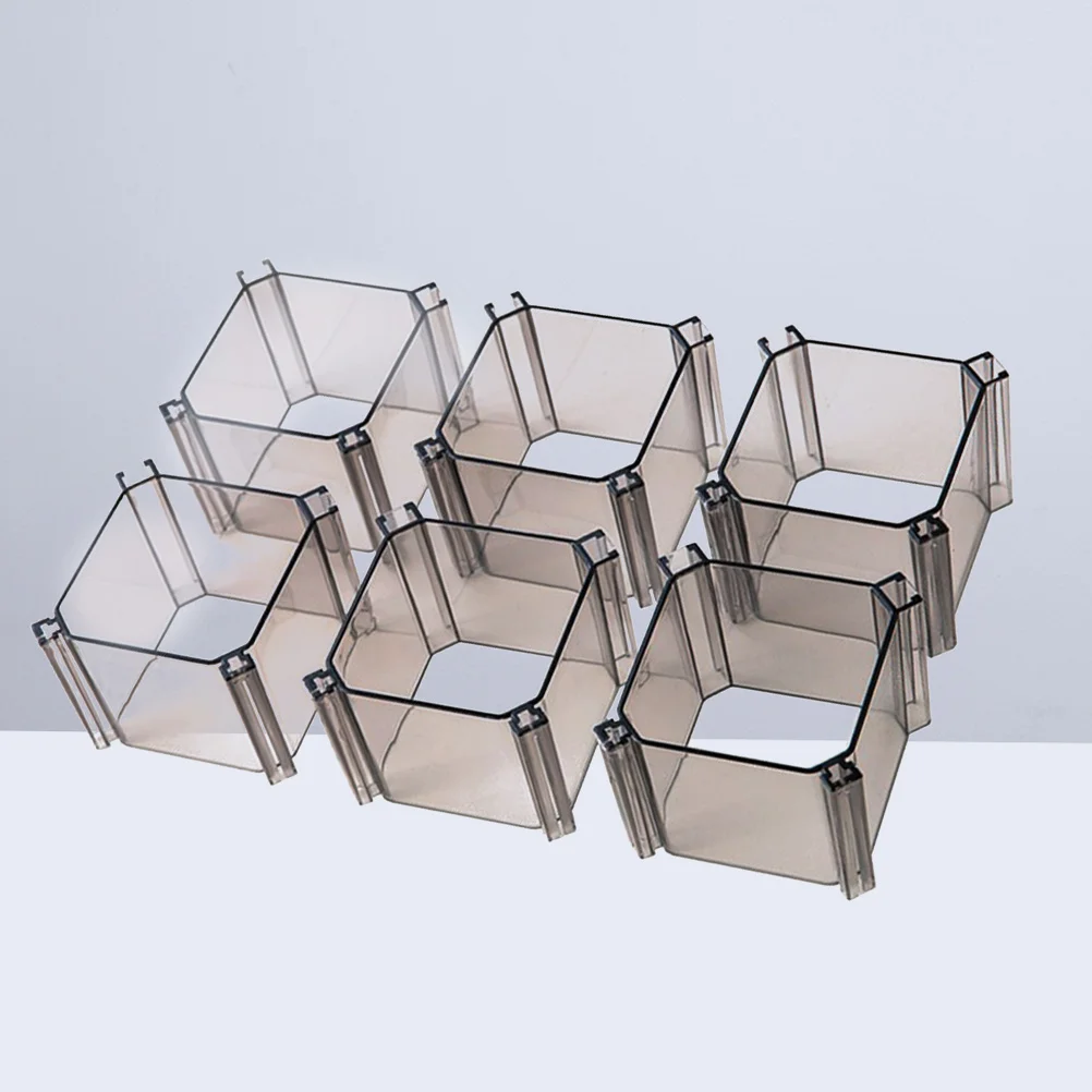 

6pcs Underwear Socks Storage Box Organizer Drawer Divider Honeycomb Bra Compartment Moisture Absorbing Closet Organizing