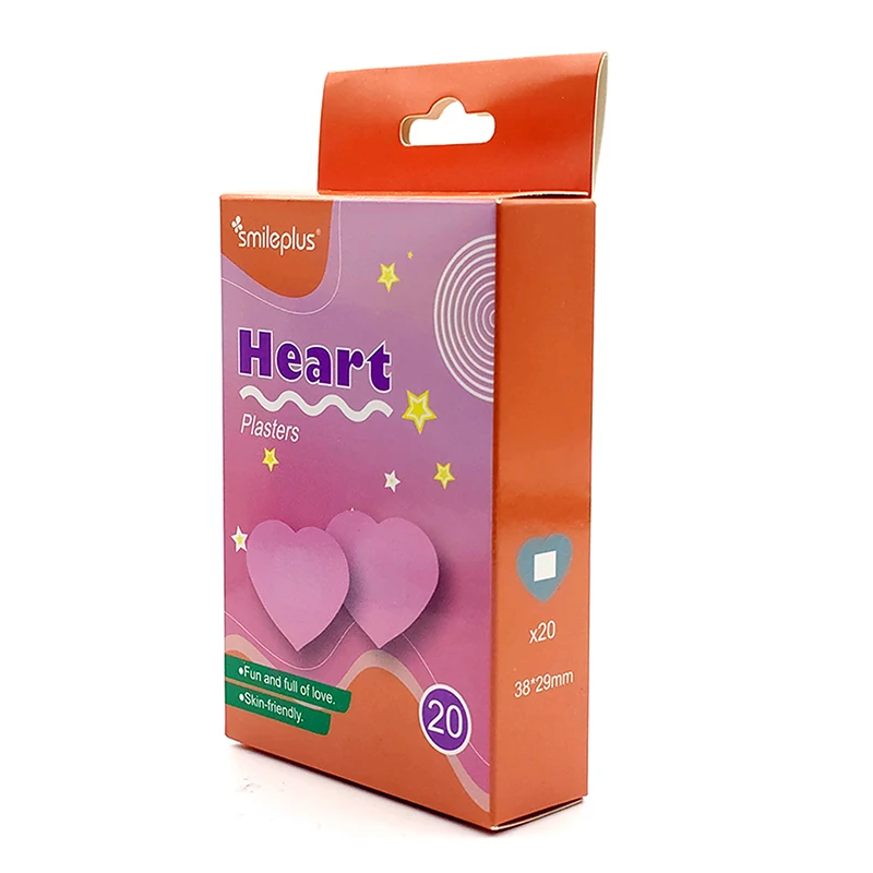 20Pcs/box Bandage Pad Hydrocolloid Dressing Heart Shaped Bandage Self-adhesive Wound Patches First Aid Gauze