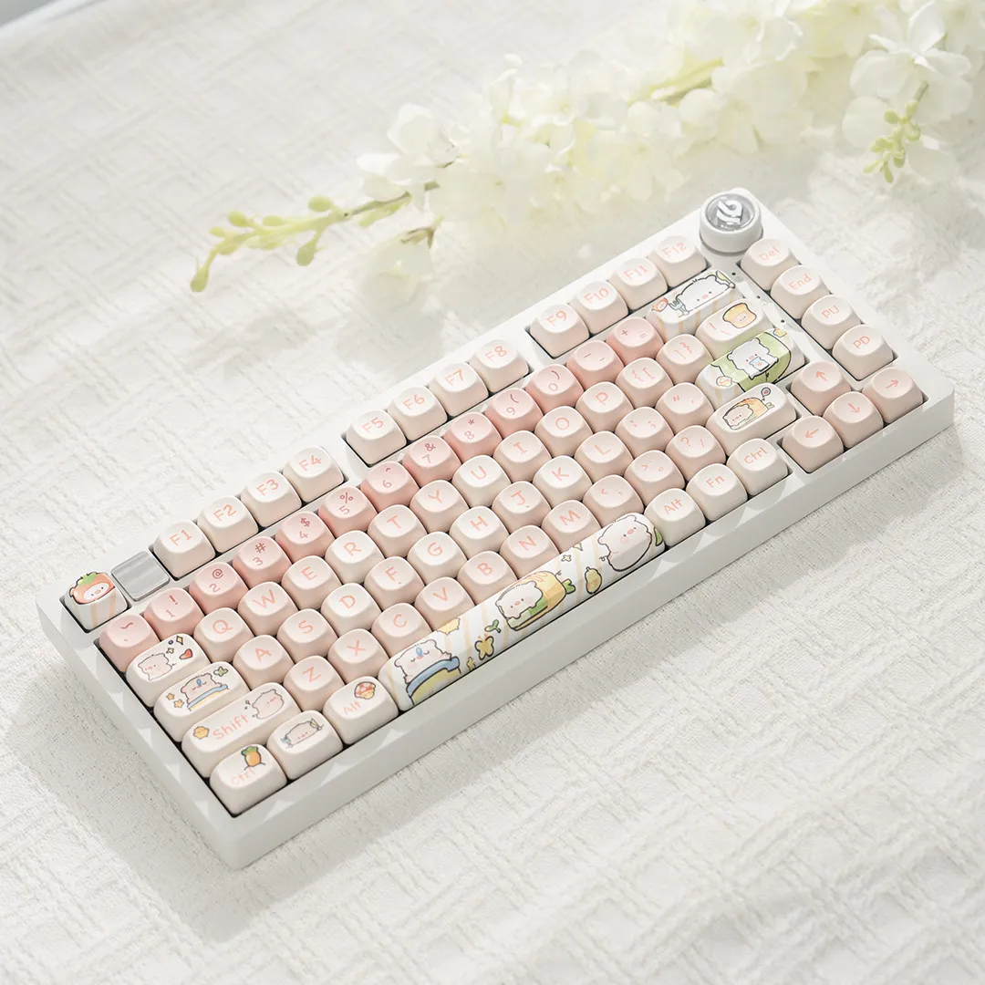 HI75C Mechanical Keyboard Aluminum Shell Wireless Tri-mode Customize Gasket Support Hot Swap RGB Ergonomics Esports Keyboard DIY