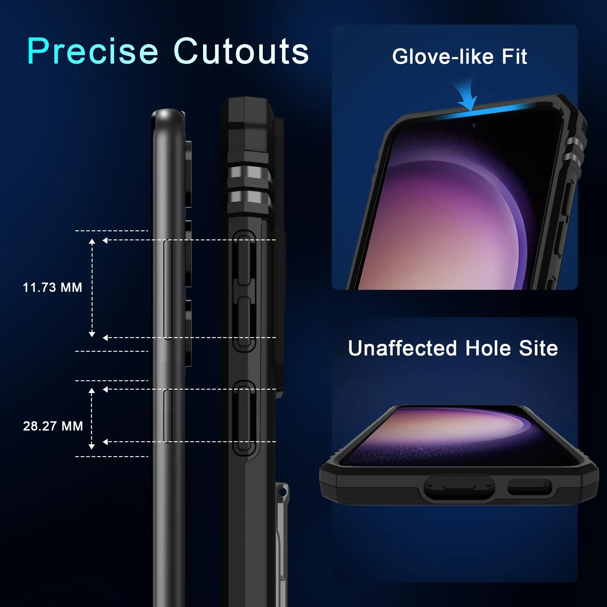 غطاء حماية مقاوم للسقوط من الدرجة العسكرية لهاتف آي سامسونج جالاكسي S23 S22 S21 Ultra Plus FE