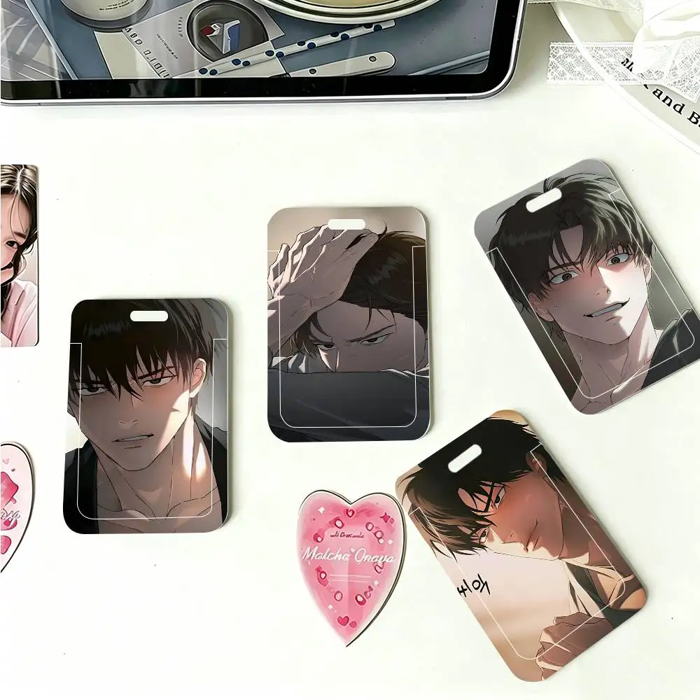 1pc Cartoon Taekjoo Zhenya ID Card Sleeve School Card Access ID Card Bus Meal Card Protective Sleeve Easy Push