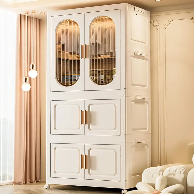 

Rack Stand Wardrobe Storage Shirts Clothing Women Folding Wardrobe Dressing Organizer Szafa Tekstylna Na Ubrania Home Furniture