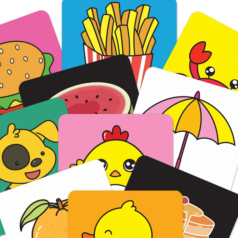 

NEW Baby Montessori Visual Stimulation Card Toy Black and White Cards High Contrast Visual Stimulation Shape Card Cognitive Toys