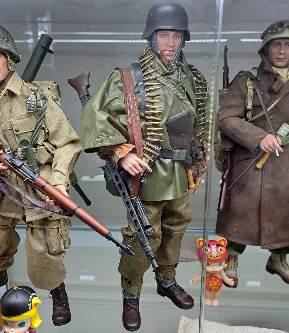 Segunda Guerra Mundial série MG42 Machine Gunner figura, FP-007A, versão normal, sem plataforma, modelo para fãs, colecionáveis, Facepoolfigure, 1:6