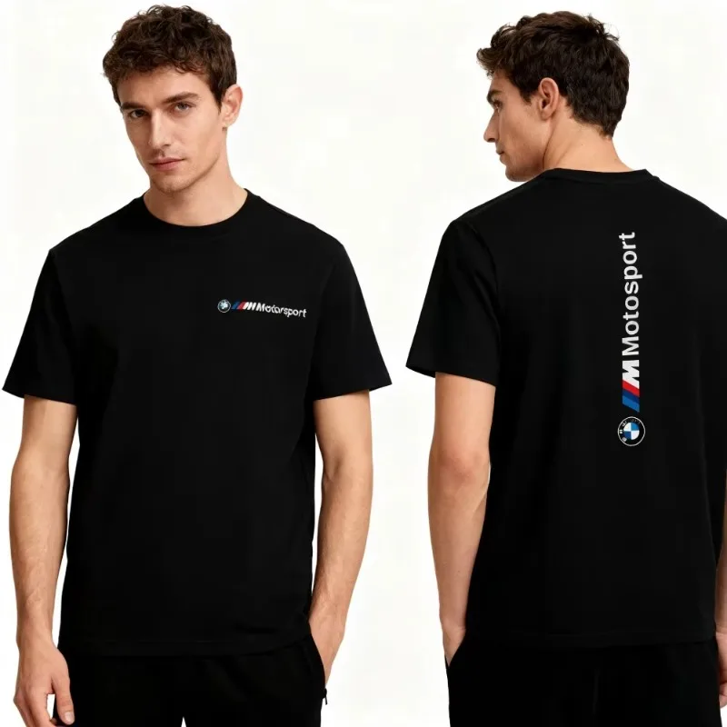 

BMW M POWER Motorsport Дышащая быстросохнущая свободная удобная повседневная футболка с круглым вырезом и короткими рукавами с 3D принтом