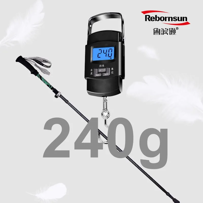 Imagem -02 - Fibra Dobrável do Carbono e Liga de Alumínio Trekking Pólos Bengalas Pólo de Caminhada Dobrável Ultra-leve 240g 5-seções 34125cm