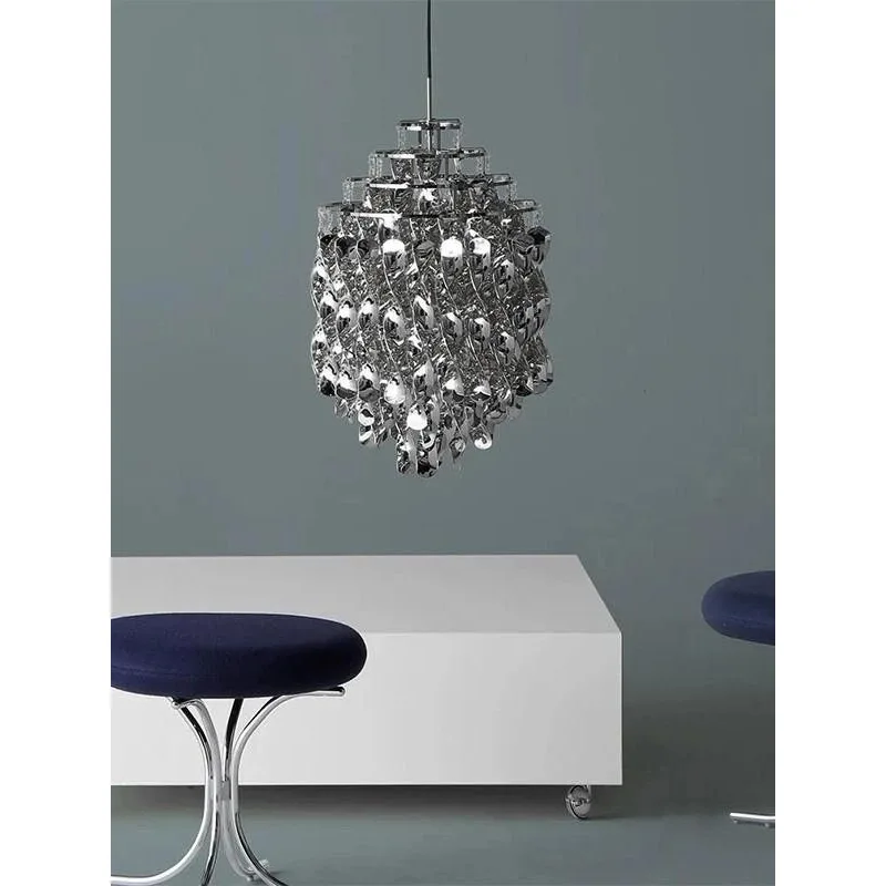 Spiral Bauhaus restaurant chandelier designer light luxury spiral waterfall living room lamp