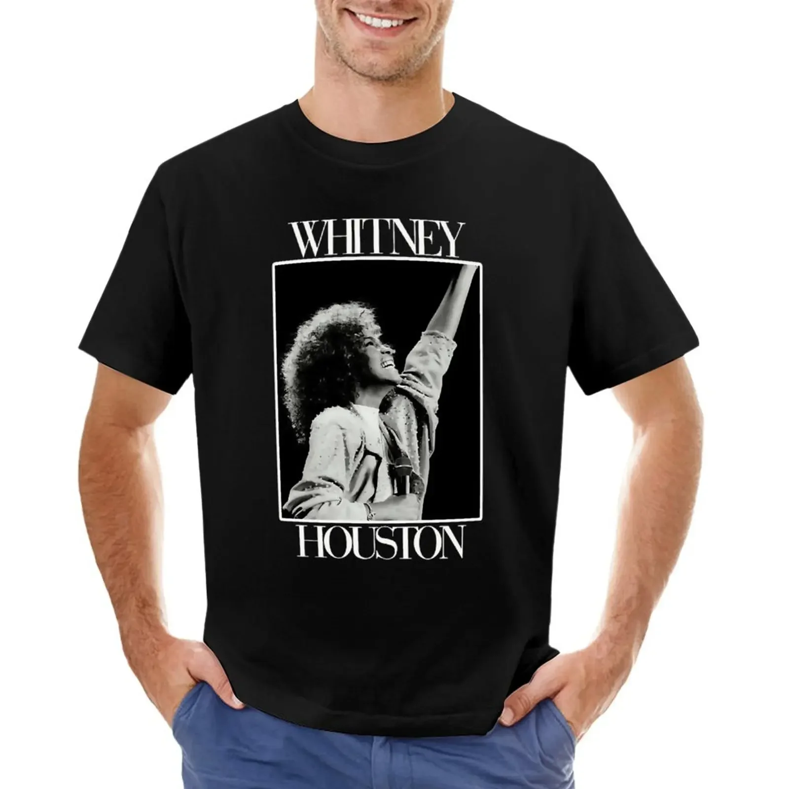 Vintage Whítnèy music Hóústòn T-shirt anime clothes animal prinfor boys for a boy Men's clothing