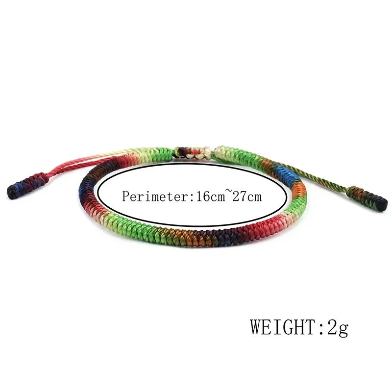 Image of Handgefertigtes Glücksseil geflochtenes Armband Chakra Yoga Charm Armband für Damen Herren