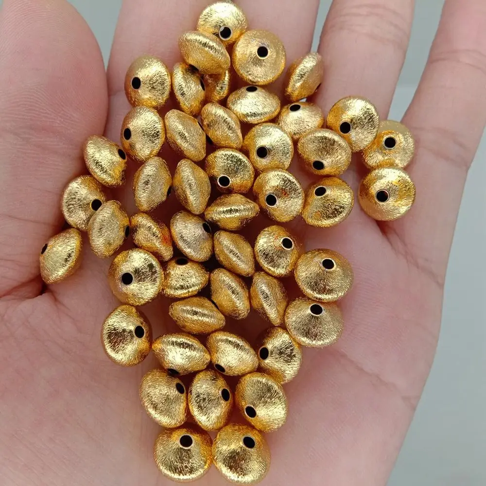 30 Pcs Gold Color Disc Bead Brass Beads For DIY Handmade Jewelry Accessories