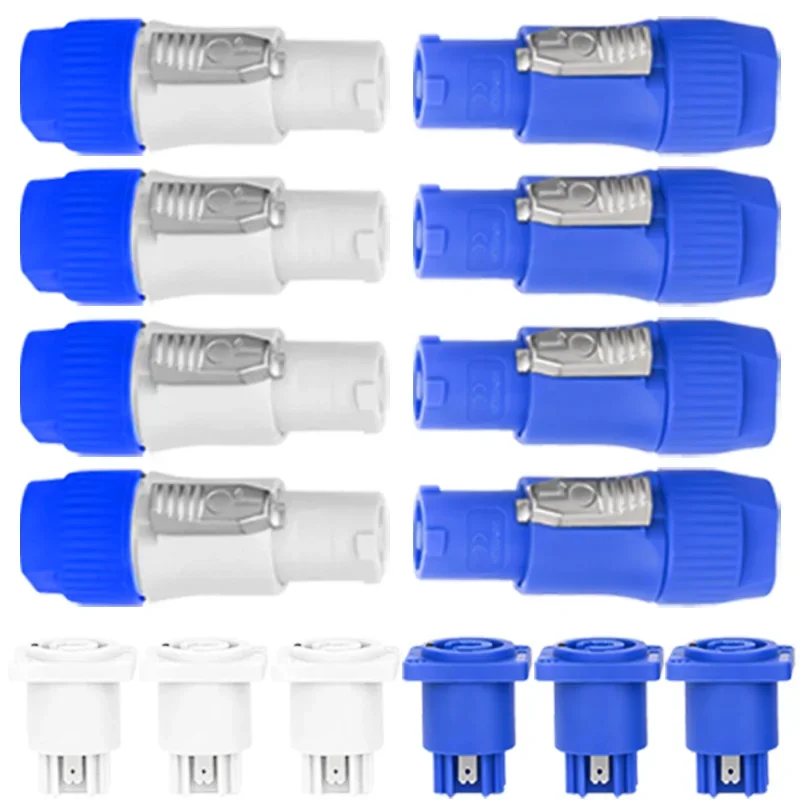 5\10Pcs Powercon Connector 3 Pin Power Plug Adapter Lockable Cable Connector Chassis Socket nac3fcb 3pin male plug adapter