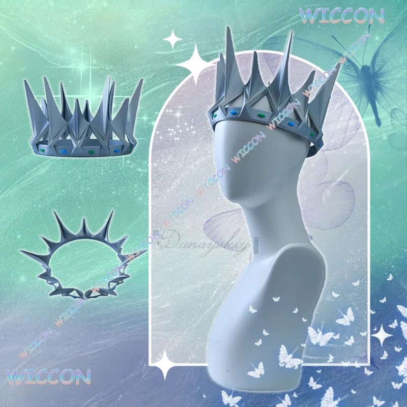 Cos/Elf rey reina corona Prop corona princesa Cosplay accesorios estilo fantasía sombreros fiesta de Halloween carnaval 3D impreso