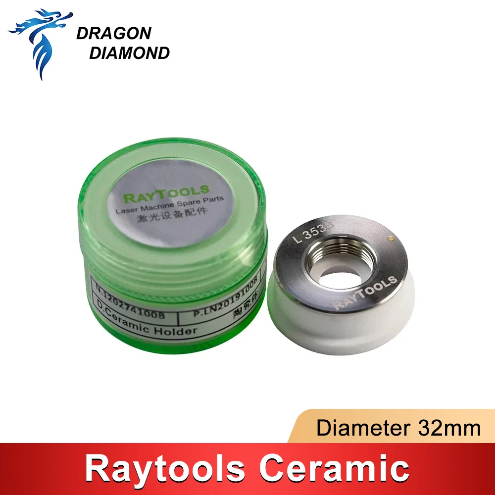 Original Made Raytools Ceramic Nozzle Holder Dia.32mm 120274100B D28 120515099A for Raytools Fiber Laser Cutting Head