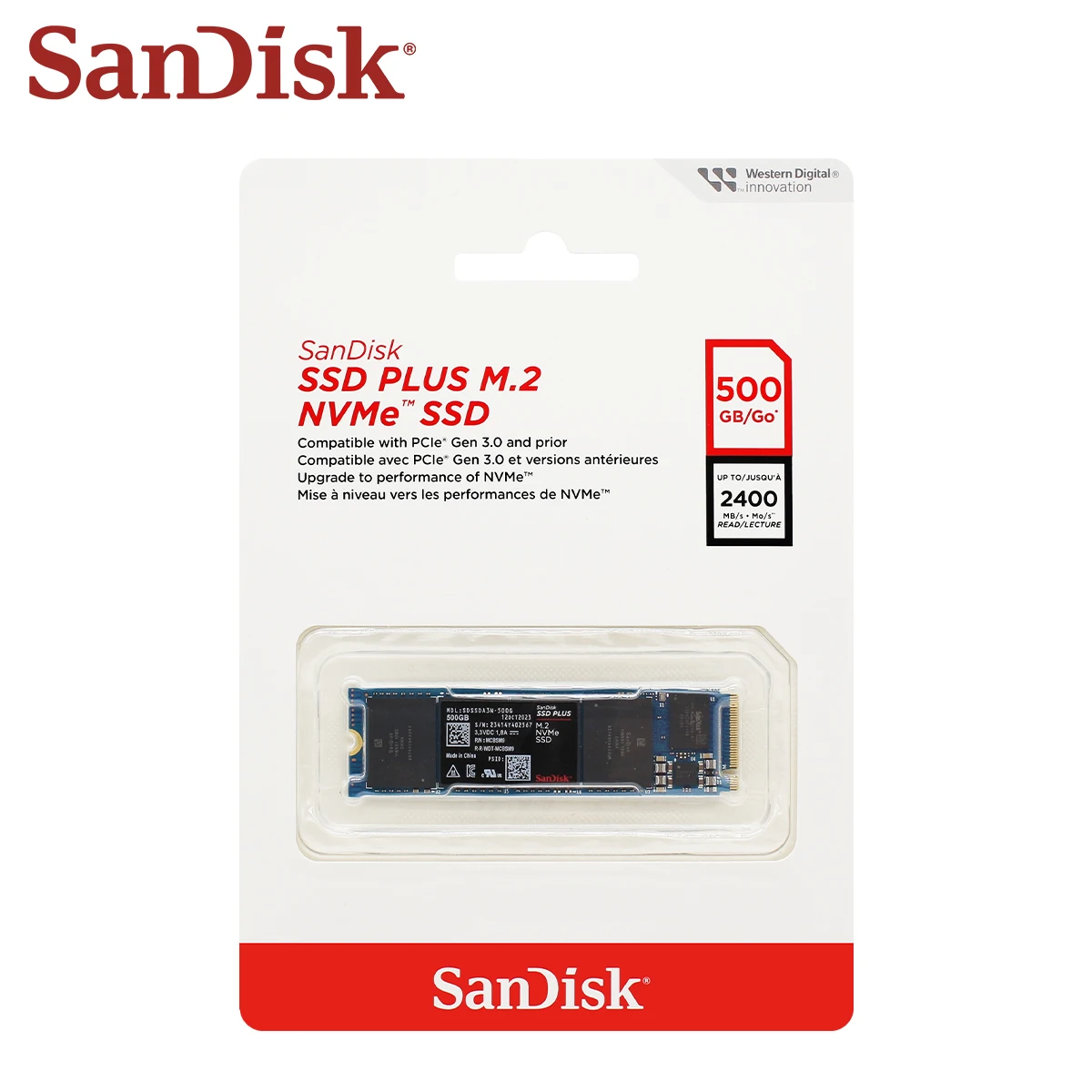 SanDisk Plus M.2 NVME SSD 2400MB/S Read Speed 1500MB/s Write Speed Solid State Drive 250GB 500GB 1T 2T For computer update