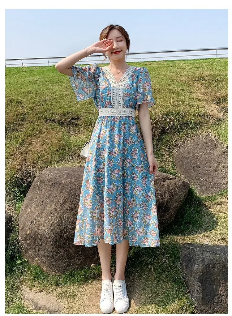 Black Clothing Chiffon Female Dresses 2024 Midi Satin Silk Women's Dress Chic and Elegant Pretty One-piece New in Promotion Y2k