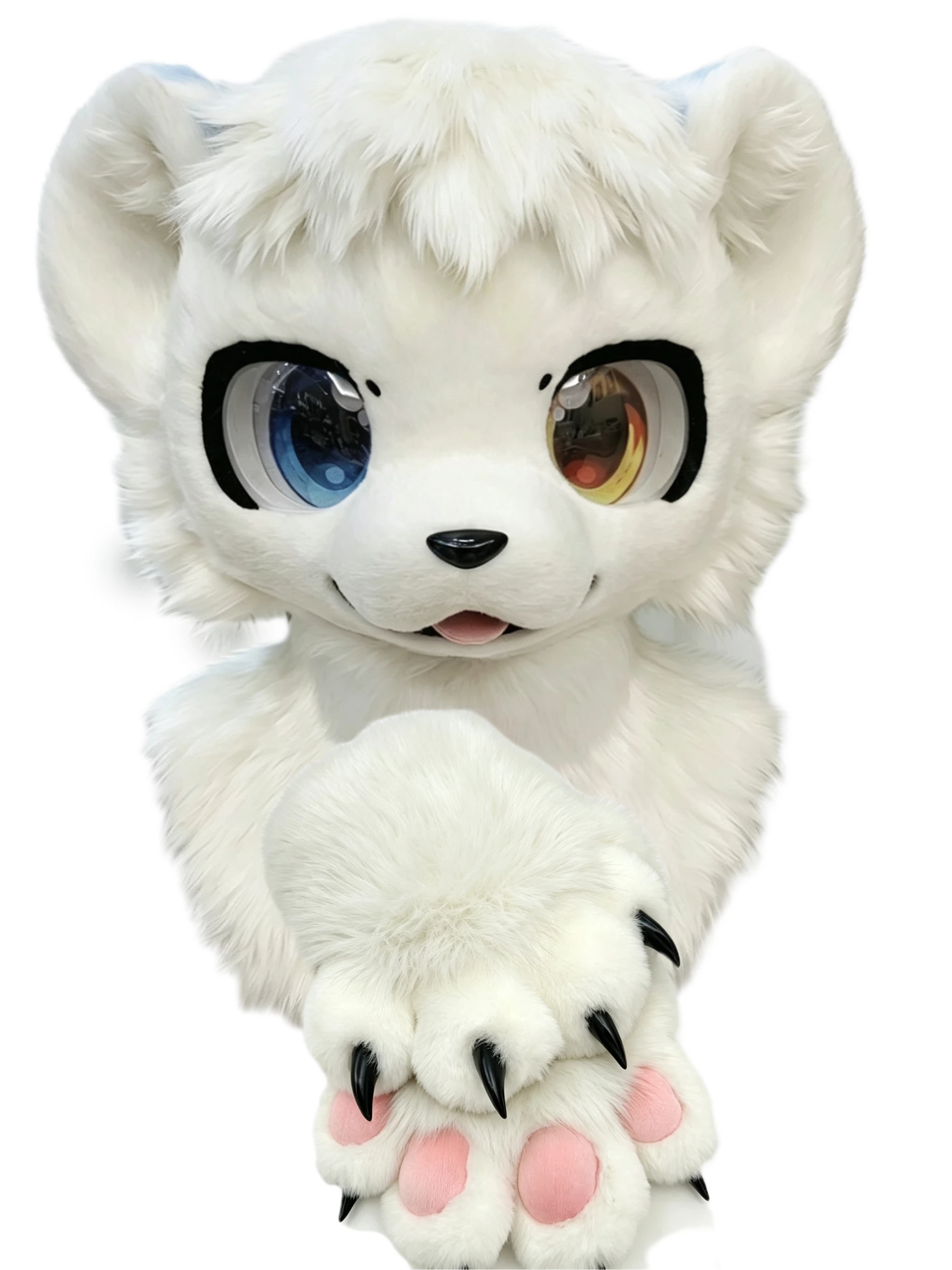 

Coat with fur, husky head costume hood, Halloween role-playing cat, role-playing disguise