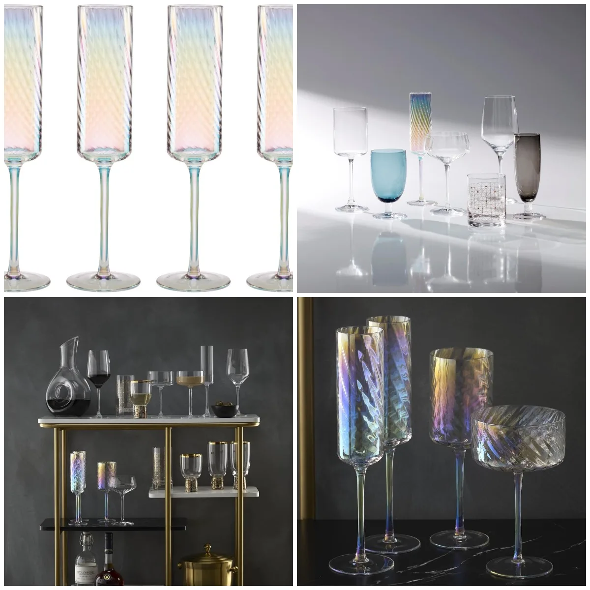 

897498 Переливающиеся флейты Тосканы Классики, набор из 4 шт.