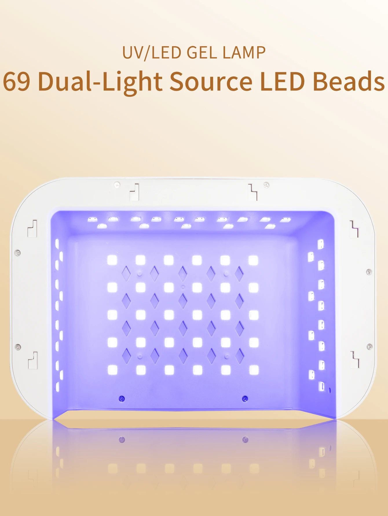 1 قطعة LED وسادة اليد ضوء مصباح الأشعة فوق البنفسجية الغراء مجفف ، سريع مسمار مجفف مسمار البولندية علاج مصباح الأشعة فوق البنفسجية مع 5 الموقتات