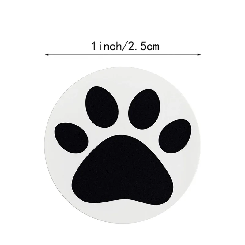 50-500pcs Black Footprints Of Cute Animals Stickers 1 Inch Christmas Stickers Scrapbooking Packaging Seal Labels Stationery