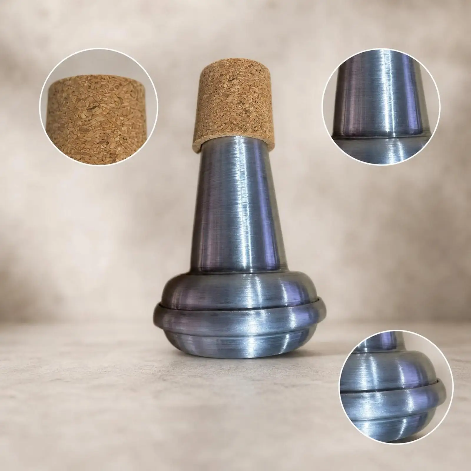 Suona Mute Aluminum Alloy Quiet Practice Straight Mute Musical Instrument Part for Suona Student Professional Home