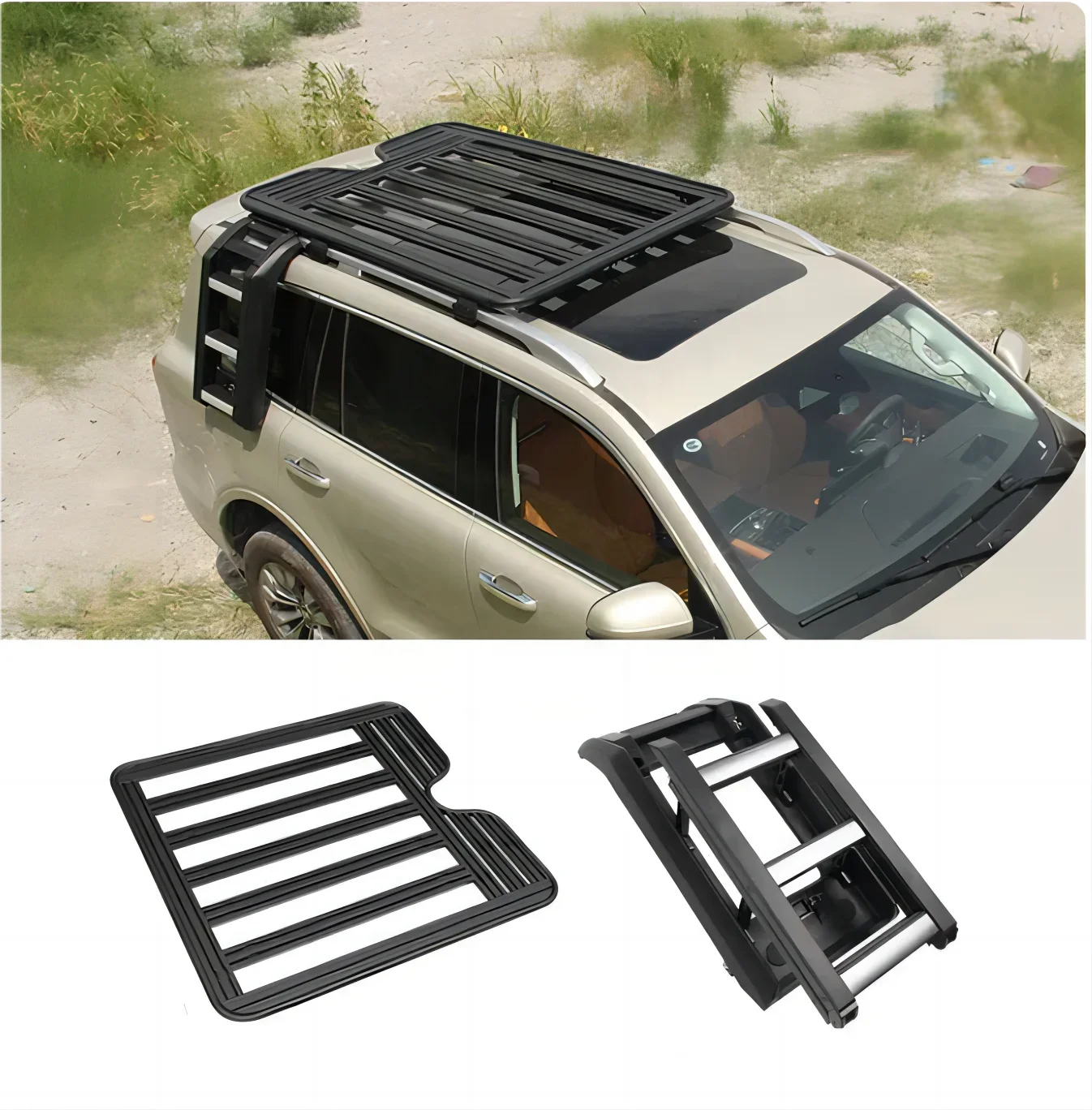 For Great Wall GWM WEY TANK 500 Tank 500 Car Roof Luggage Rack Folding Ladder Expansion Platform Car Modification Accessories