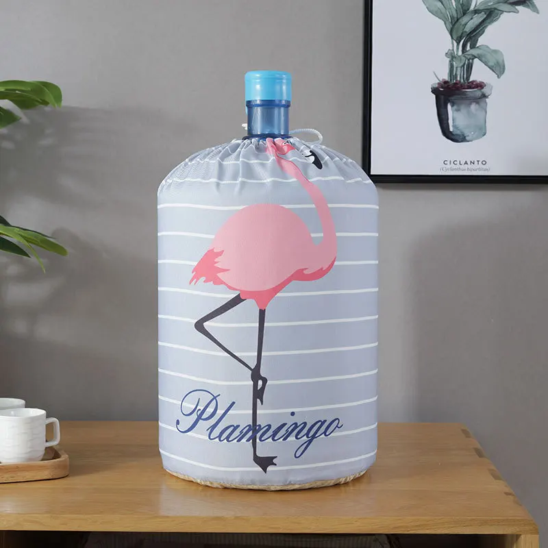 Water Dispenser Bucket Cover Small Fresh All Inclusive Upper Opening Drawstring Water Dispenser Cover Fabric Printed Dust Cover