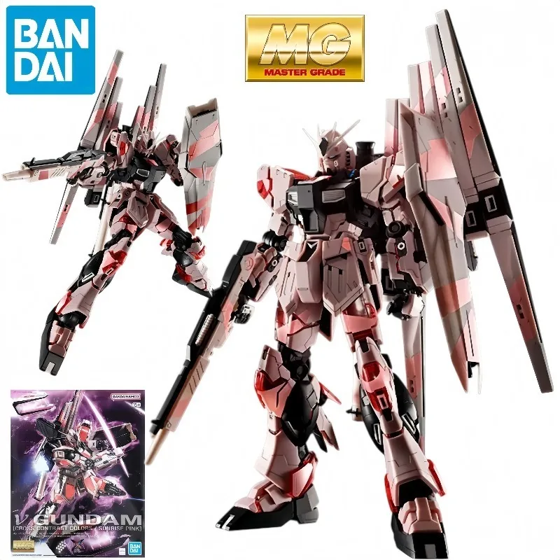 Bandai MG 1/100 RX-93 Nu Gundam Ver.Ka Cross Contrast Colors Action Figures Char's Counterattack Assemble Model Kit Gift