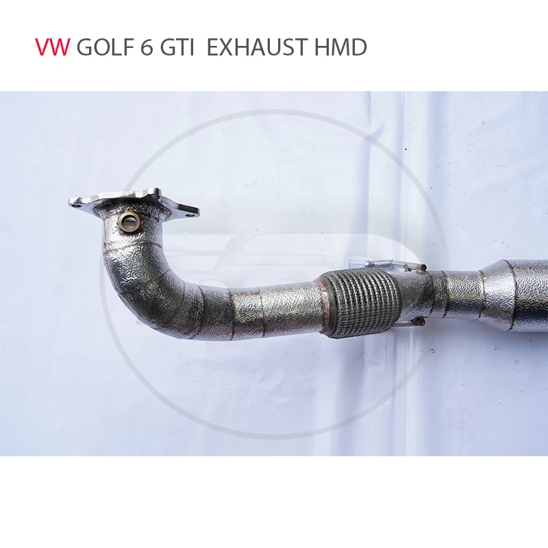 HMD Car Accessories Exhaust Downpipe Manifold For Volkswagen VW 6GTI With Catalytic Converter Header Catless Pipe