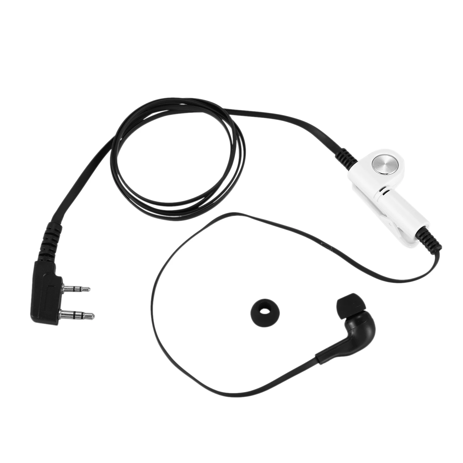 Cuffie auricolari stile noodle a 2 pin Cuffie auricolari con spina K per radio Uv5R -888S Uv5R Filo nero