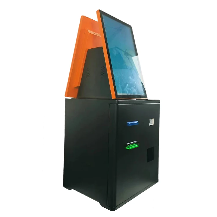 Self Service Cash and Coin in and Out Fast Food Self-ordering Kiosk with Bill Acceptor