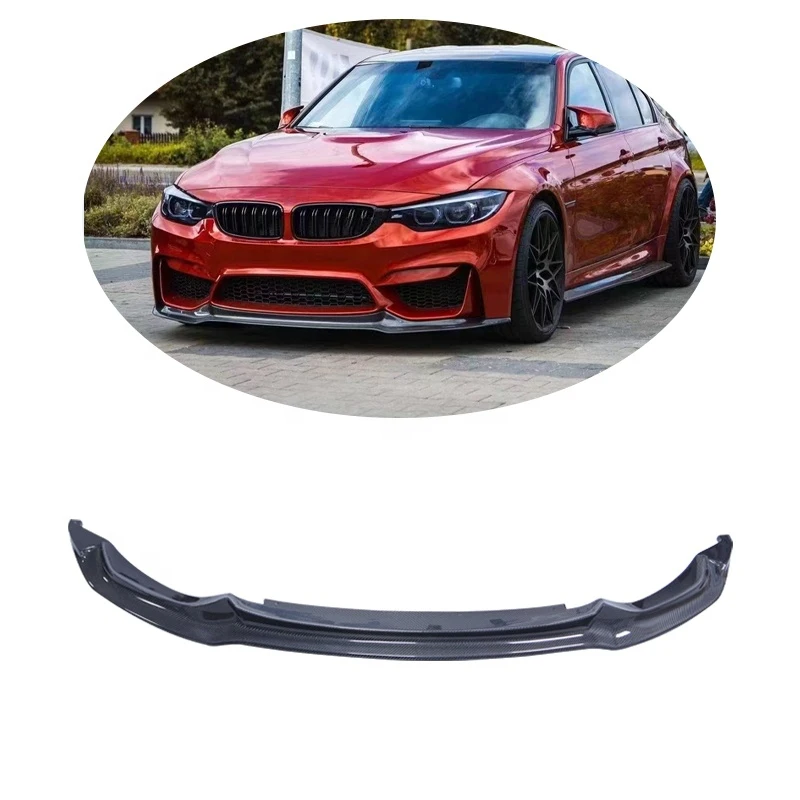 

V Type Real Carbon Fiber Front Spoiler Lip Car Bumper Front Lip for M4 M3 F80 F82 F83
