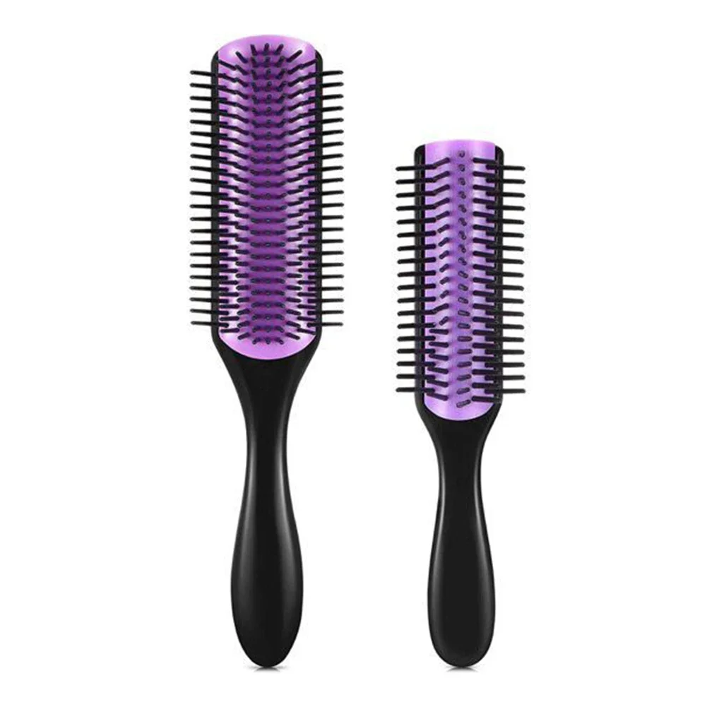 1PC 9 Rows Combs Hair Styling Brush Detangle Hairbrush Salon Hairdressing Straight Curly Hair Comb Women Wet Dry Hair Brush