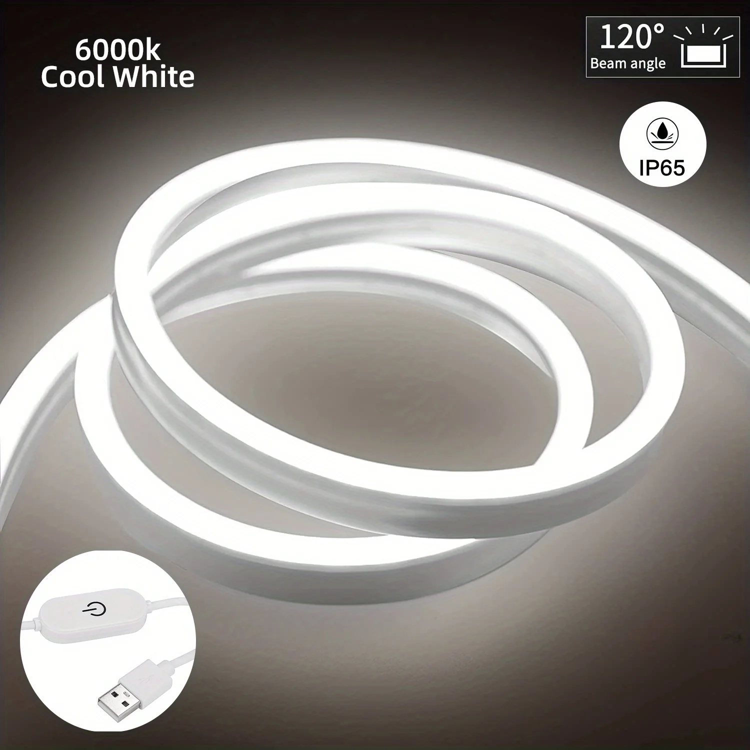 LED Strip Neon Licht USB DC 5V Dimbaar Aanraaksensor Schakelaar Flexibele Siliconen Neon Lichtband Waterdicht Voor Buiten Binnen Decoratie