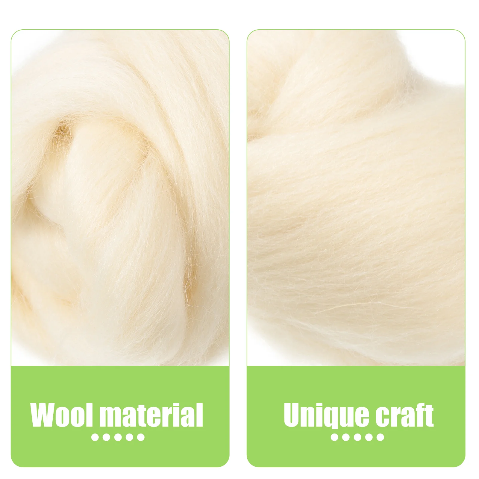 

Wool Roving Yarn for Needle Felting Crafts DIY Material Safe Smooth Durable Easy to Dye Exquisite Workmanship Bright Colors