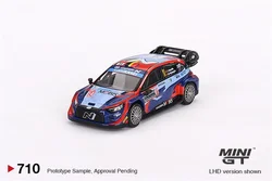 MINI GT 1:64 Hyundai i20 N Rally 1 2023, литая под давлением модель автомобиля с левым рулем