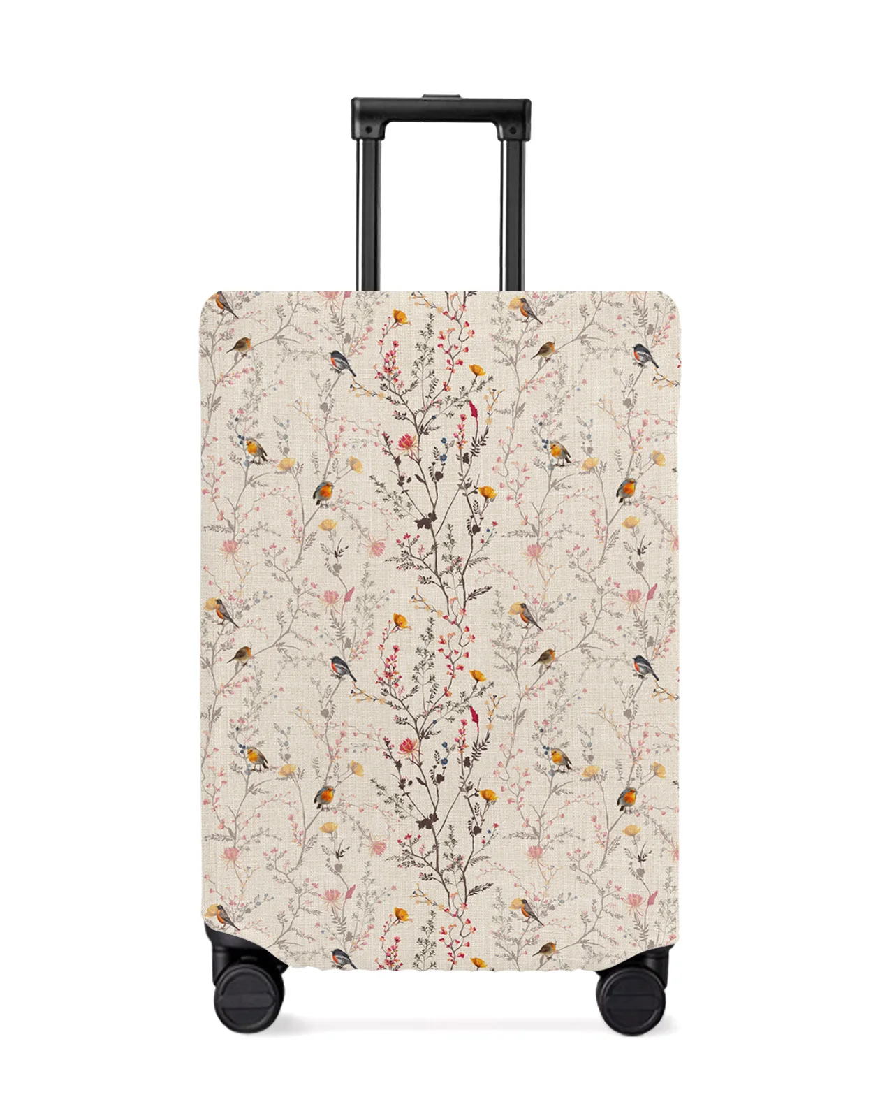 Funda elástica para equipaje de viaje, cubierta antipolvo con flores, hojas, crisantemos, accesorios de viaje, 18-32 pulgadas