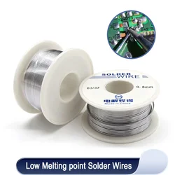 Alambre de soldadura de 1 ~ 5 piezas, 0,8/1,0mm, 50g/100g, alambre de soldadura 63/37, punto de fusión bajo de 2% fundente para soldador eléctrico