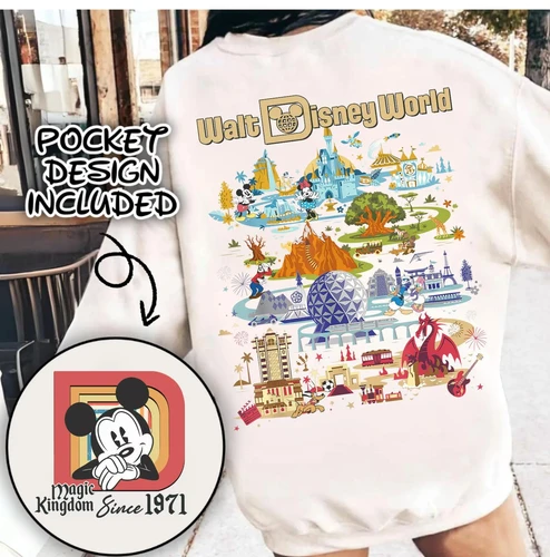 Imagen 2 del producto Walt Disney World Sudadera Vintage Disneyworld Sudadera Magic Kingdom 1971 Sudadera con capucha Disney Trip Suéter Trip Suéter