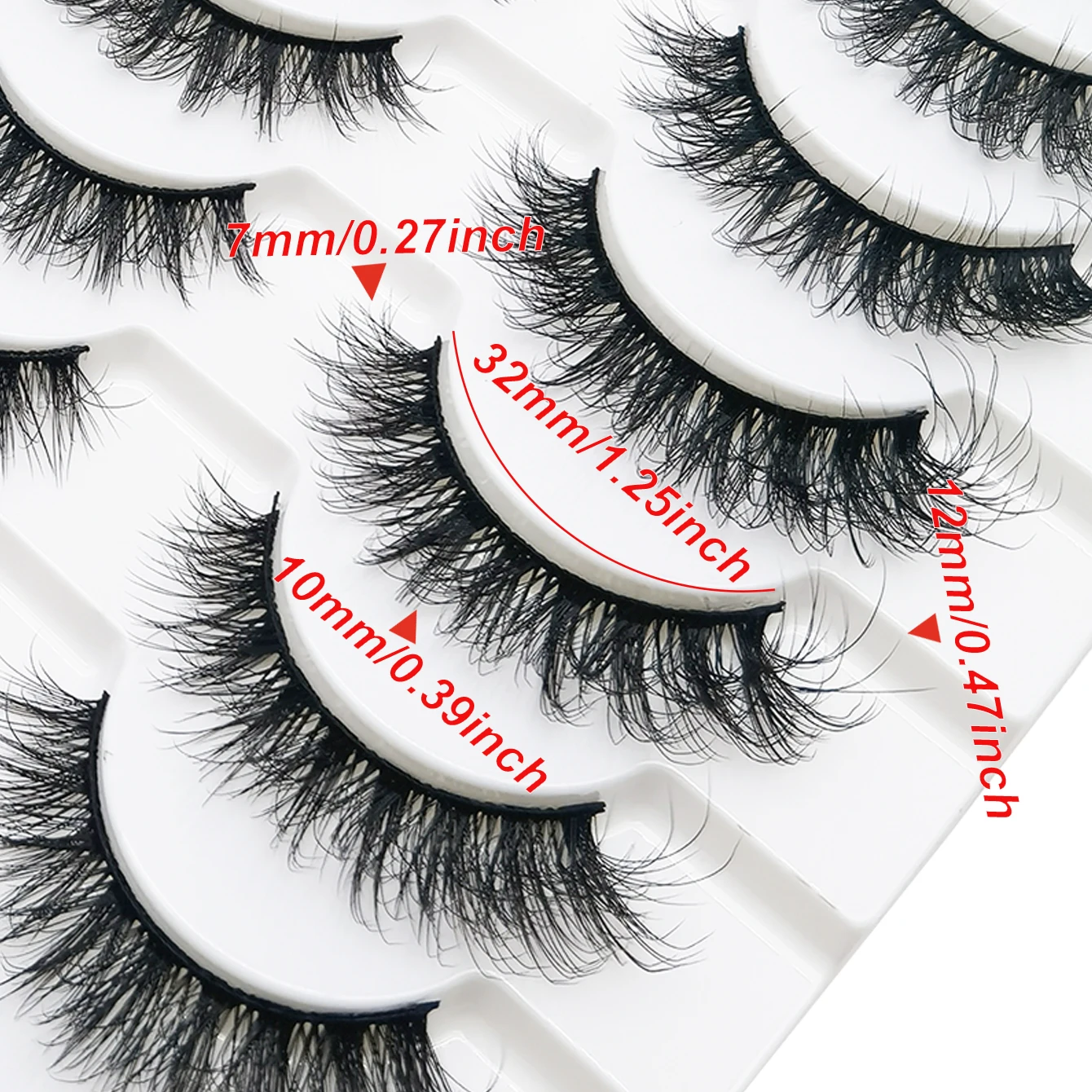 رموش طبيعية طويلة وسميكة -10 أزواج، قطعة كاملة رموش طويلة رقيقة وملفتة للنظر، متينة وطويلة الأمد #3