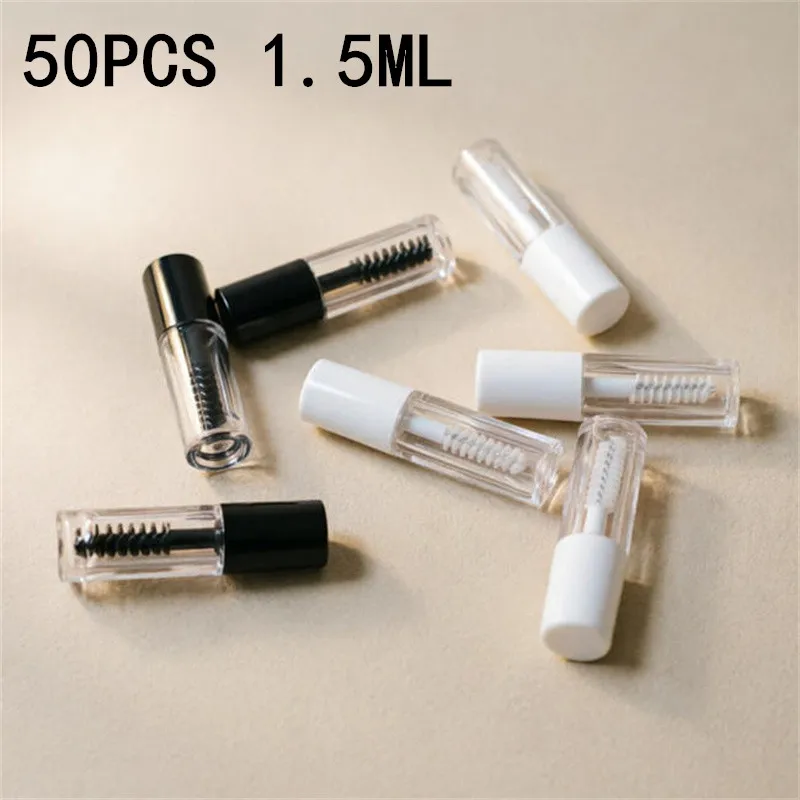 5/10/20/50 Stück 1,5 ml wasserfester Wimpern-Regenschutz, Mascara-Wimpernkleber für Wimpernverlängerungen, spitzes Styling-Gel für Wimpern, Wimpernbürste