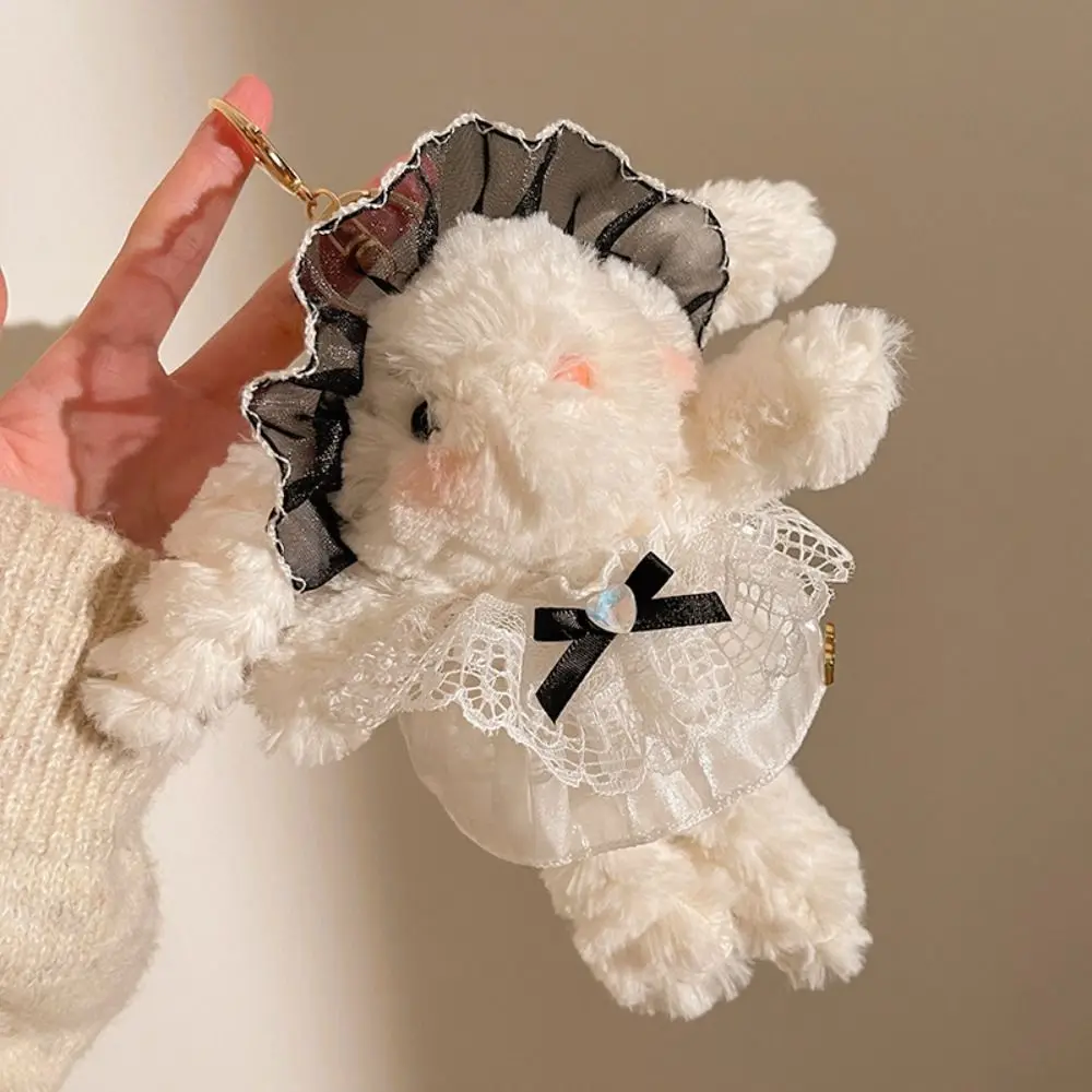 Schattig ontwerp pluche konijn sleutelhanger pluizig schattig pluche konijn pop hanger mini-formaat Kawaii Bunny pluche sleutelhanger tiener cadeau