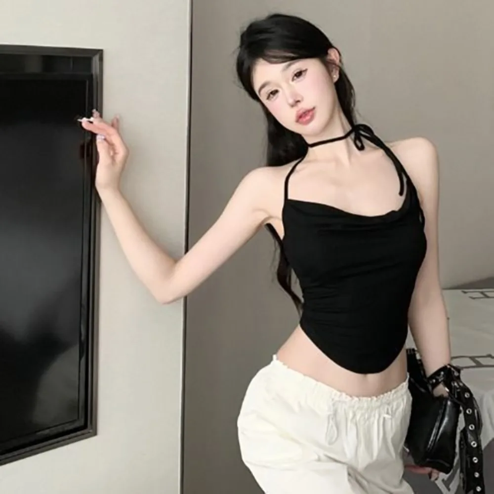 جديد الصيف الحلو فتاة حبال نظرة ضئيلة مزاجه الرقبة سترة عارضة أنبوب أعلى عطلة الشاطئ